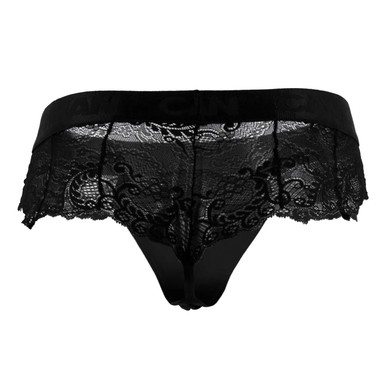 Clothing_Candyman_Mens Underwear CandyMan 99304X Lace Thongs Color Black