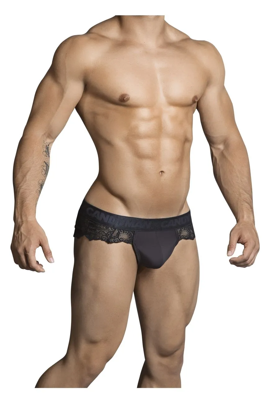 Clothing_Candyman_Mens Underwear CandyMan 99304X Lace Thongs Color Black