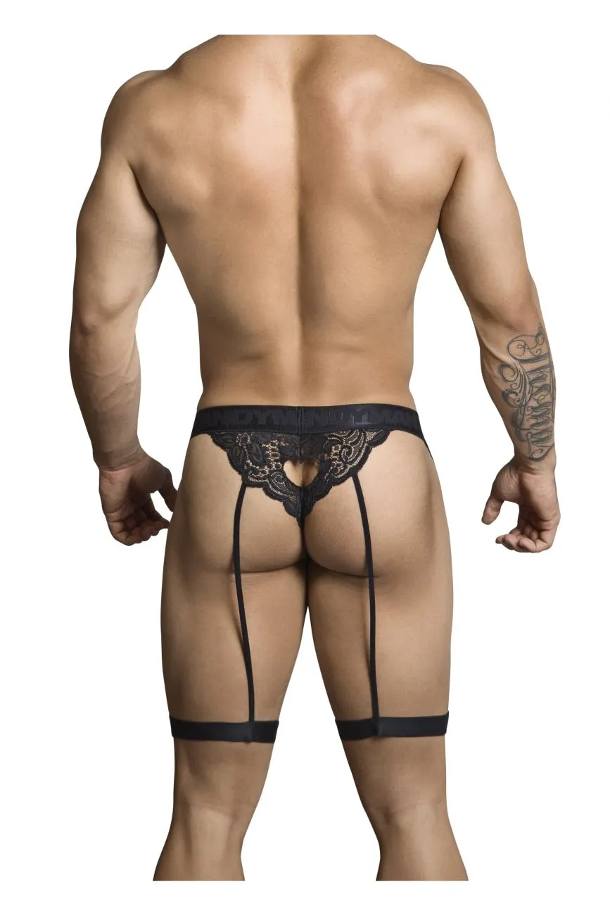 Clothing_Candyman_Mens Underwear CandyMan 99310 Thongs Color Black
