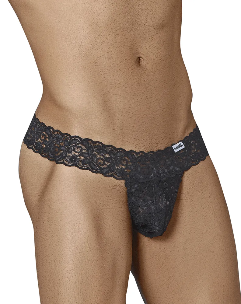 Clothing_Candyman_Mens Underwear Candyman 99315 Peek A Boo Thongs Black