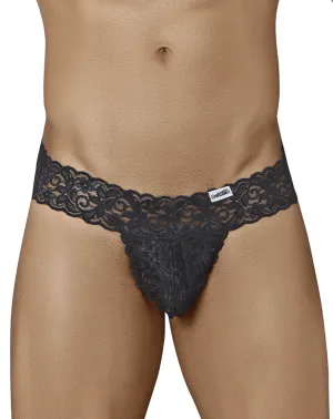Clothing_Candyman_Mens Underwear Candyman 99315 Peek A Boo Thongs Black