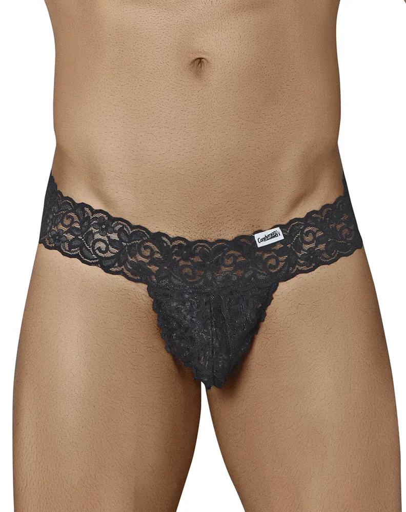 Clothing_Candyman_Mens Underwear Candyman 99315 Peek A Boo Thongs Black