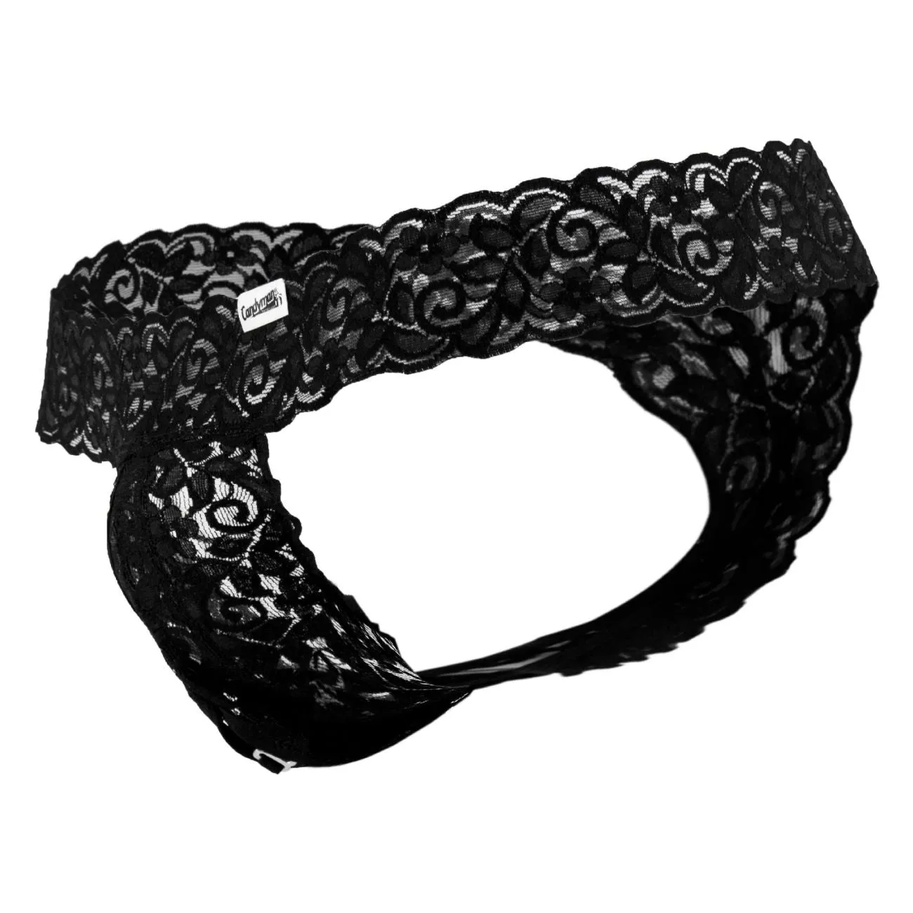 Clothing_Candyman_Mens Underwear CandyMan 99315 Peek a Boo Thongs Color Black