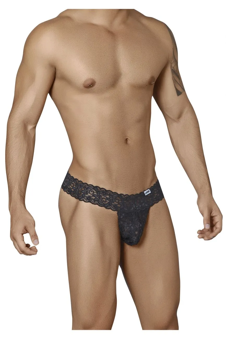 Clothing_Candyman_Mens Underwear CandyMan 99315 Peek a Boo Thongs Color Black