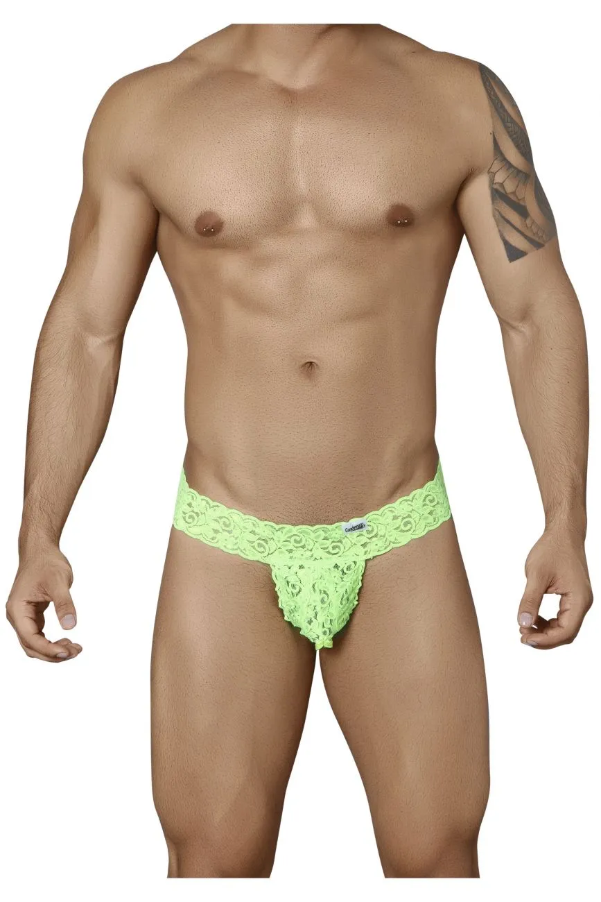Clothing_Candyman_Mens Underwear CandyMan 99315 Peek a Boo Thongs Color Green