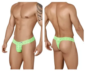 Clothing_Candyman_Mens Underwear CandyMan 99315 Peek a Boo Thongs Color Green