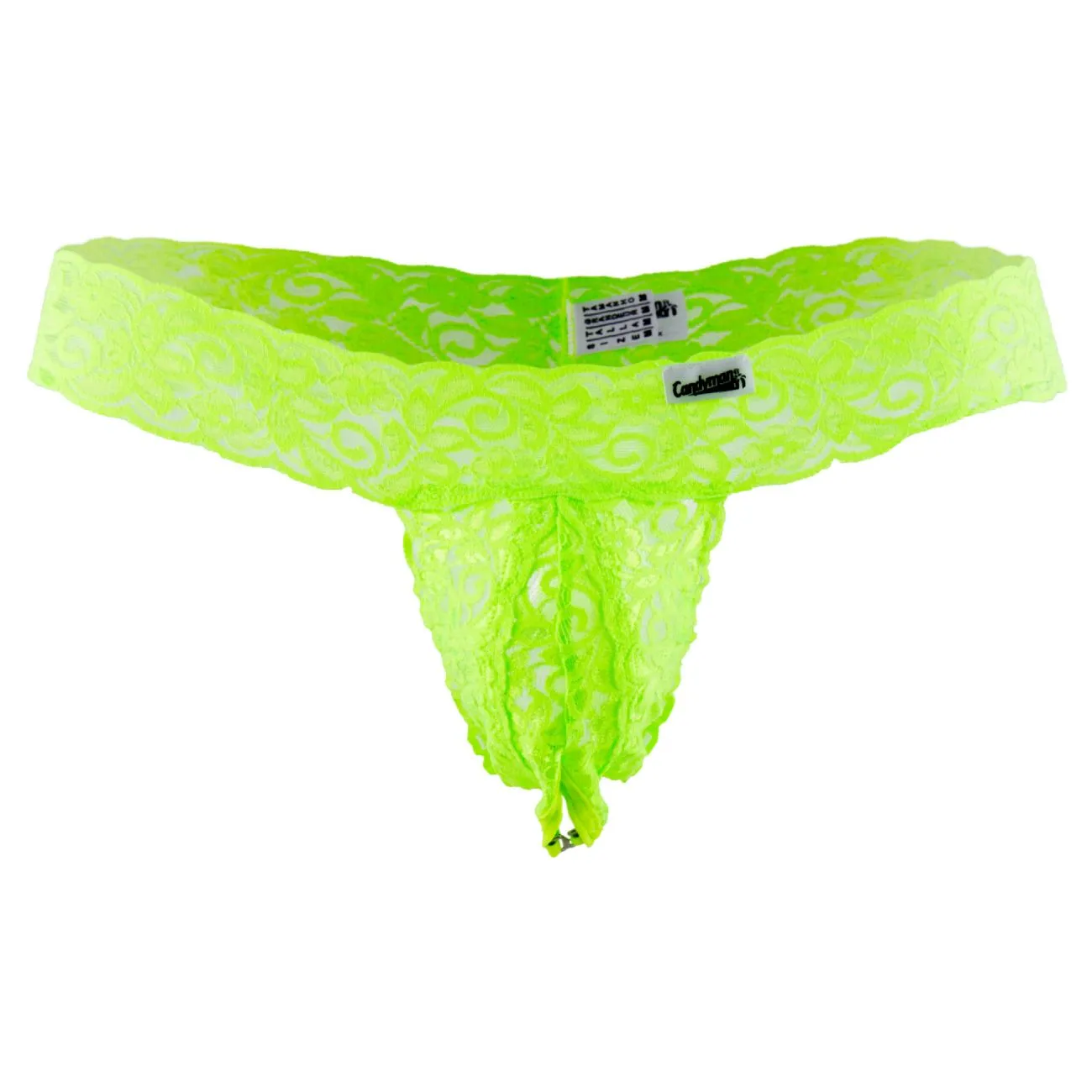 Clothing_Candyman_Mens Underwear CandyMan 99315 Peek a Boo Thongs Color Green