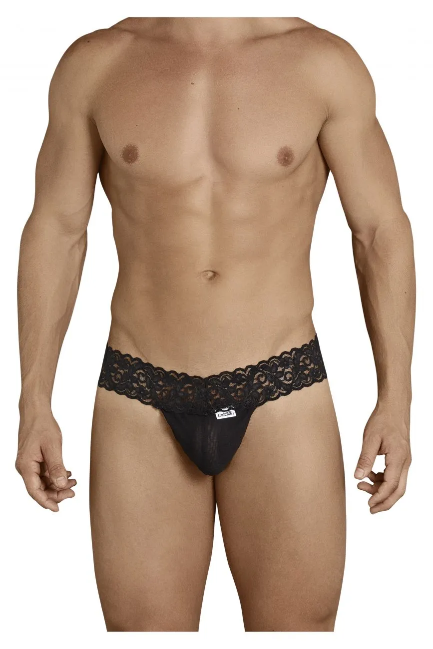 Clothing_Candyman_Mens Underwear CandyMan 99370 Thongs Color Black