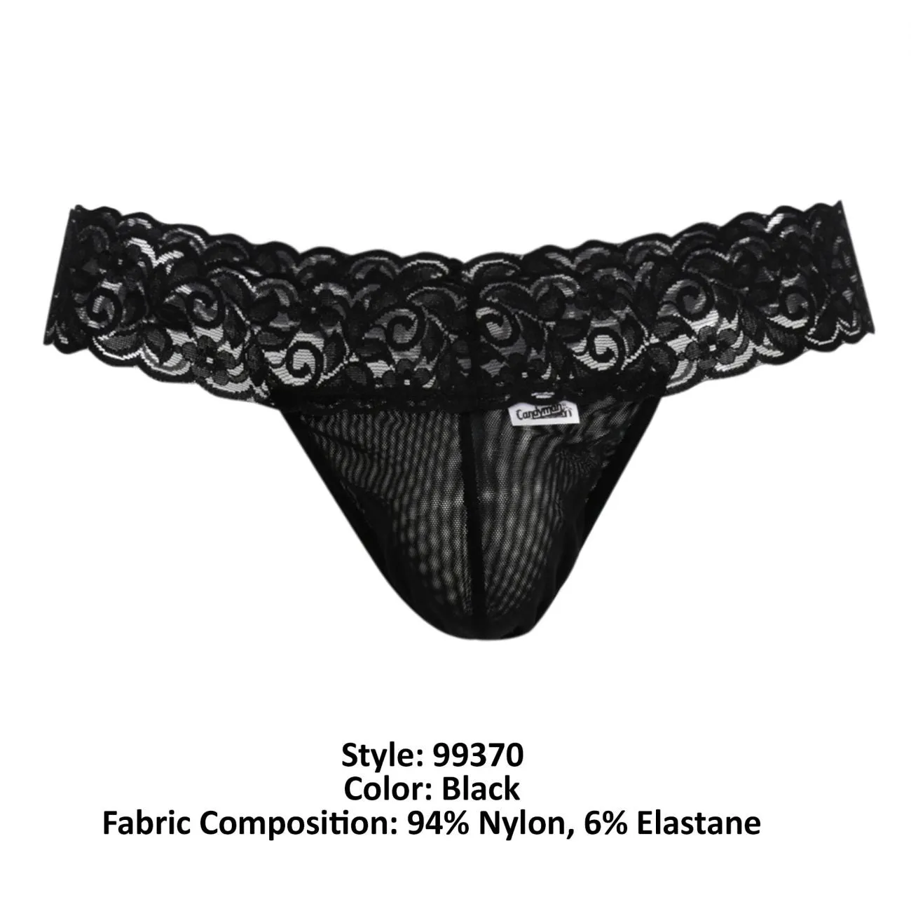 Clothing_Candyman_Mens Underwear CandyMan 99370 Thongs Color Black