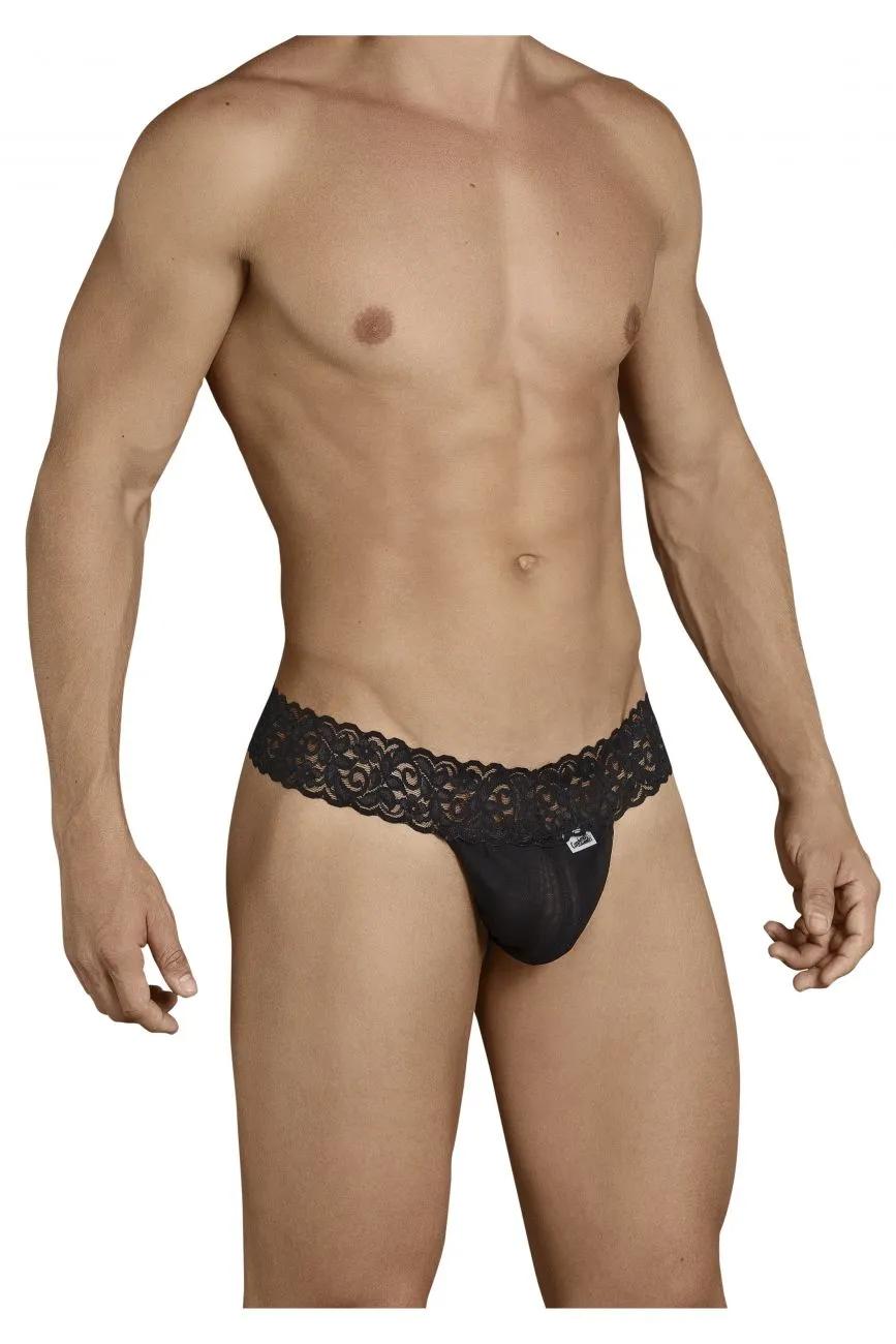 Clothing_Candyman_Mens Underwear CandyMan 99370 Thongs Color Black