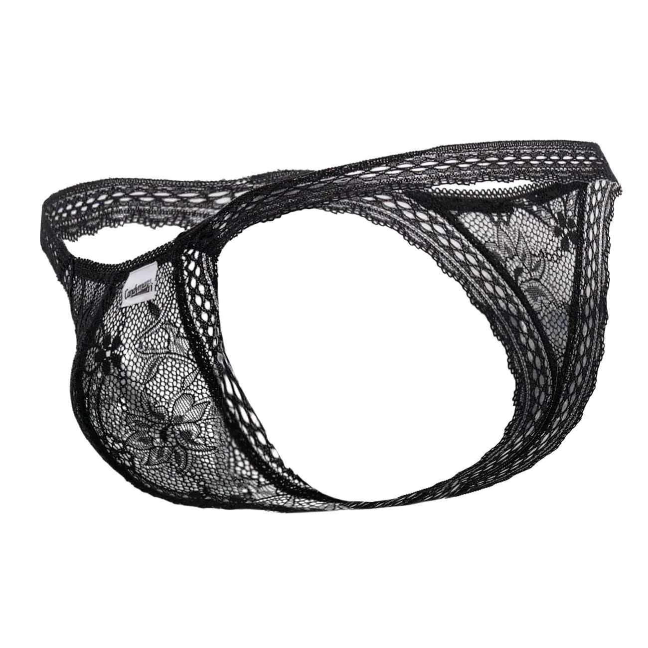 Clothing_Candyman_Mens Underwear CandyMan 99420 Double Lace Thongs Color Black