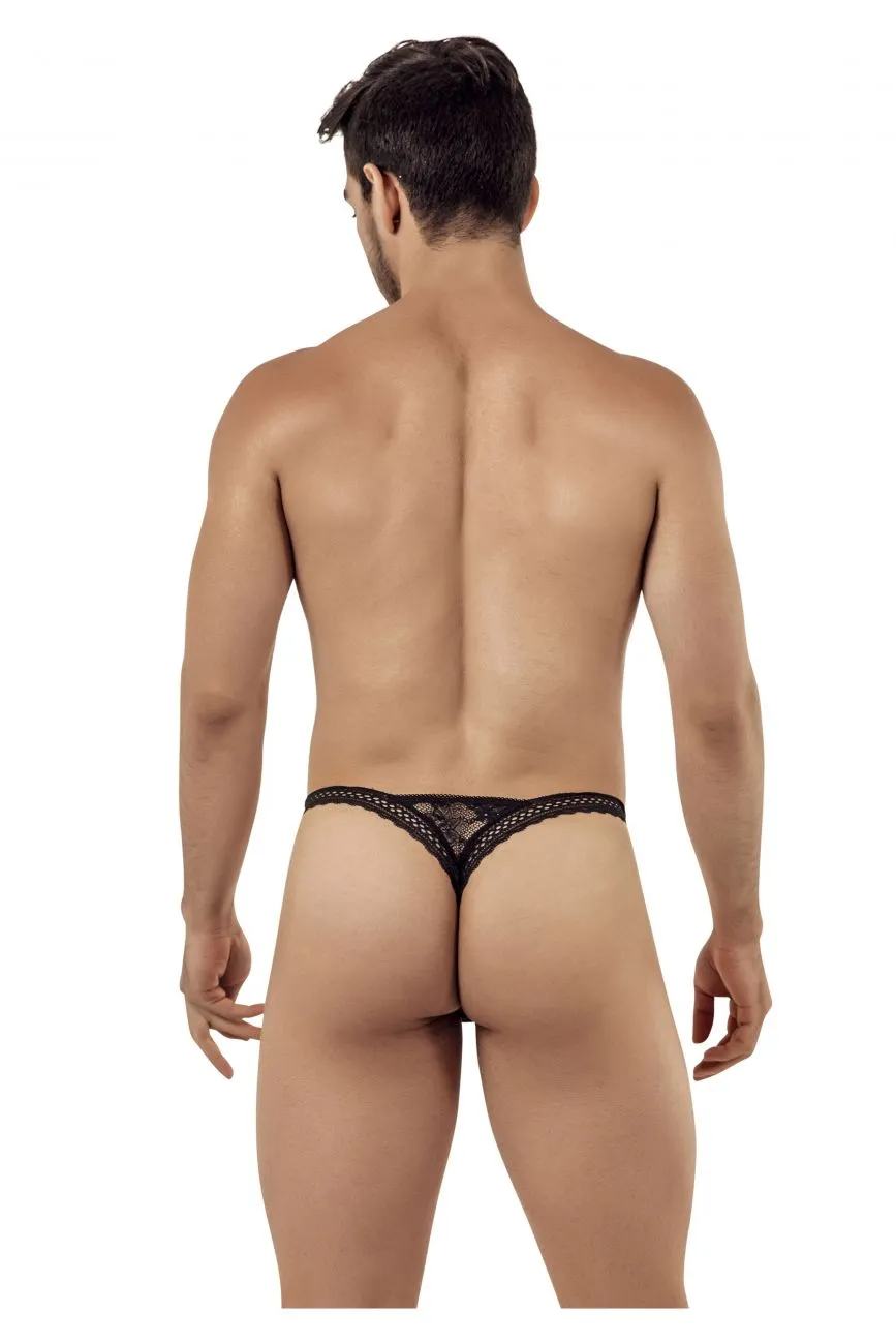 Clothing_Candyman_Mens Underwear CandyMan 99420 Double Lace Thongs Color Black