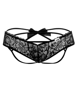 Clothing_Candyman_Mens Underwear Candyman 99535 Bow Jockstrap Black