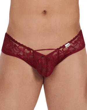 Clothing_Candyman_Mens Underwear Candyman 99535 Bow Jockstrap Burgundy