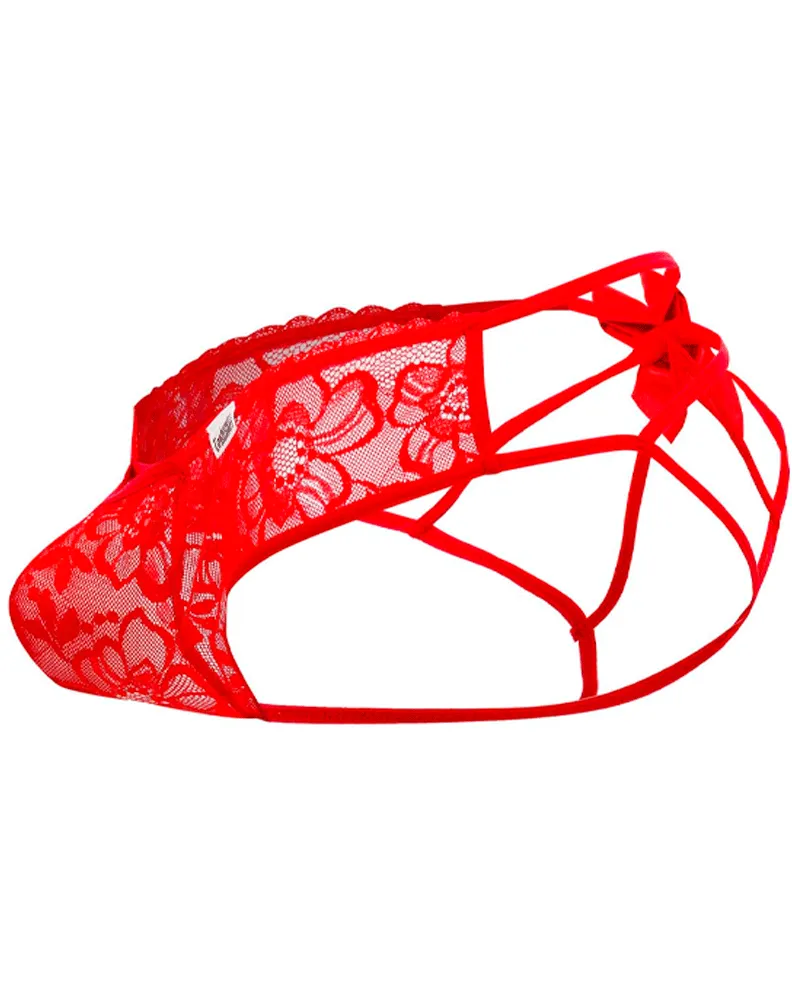 Clothing_Candyman_Mens Underwear Candyman 99535 Bow Jockstrap Red