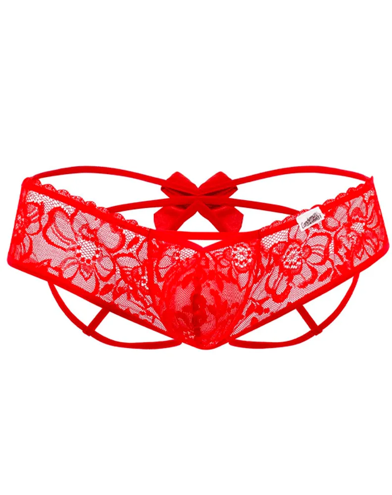 Clothing_Candyman_Mens Underwear Candyman 99535 Bow Jockstrap Red