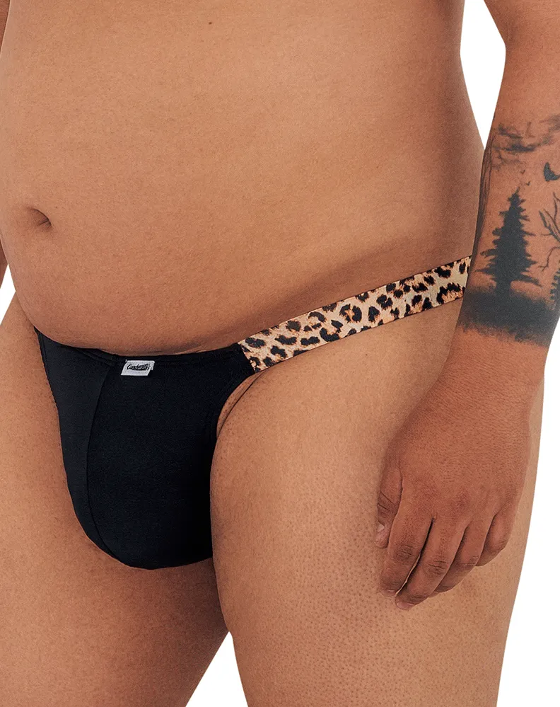 Clothing_Candyman_Mens Underwear Candyman 99536x Bikini Jockstrap Black-animal Print