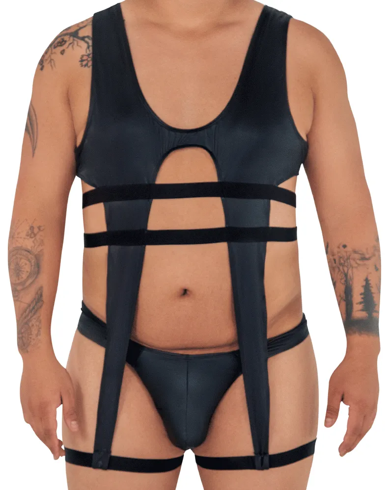 Clothing_Candyman_Mens Underwear Candyman 99541x Gladiator Bodysuit Black