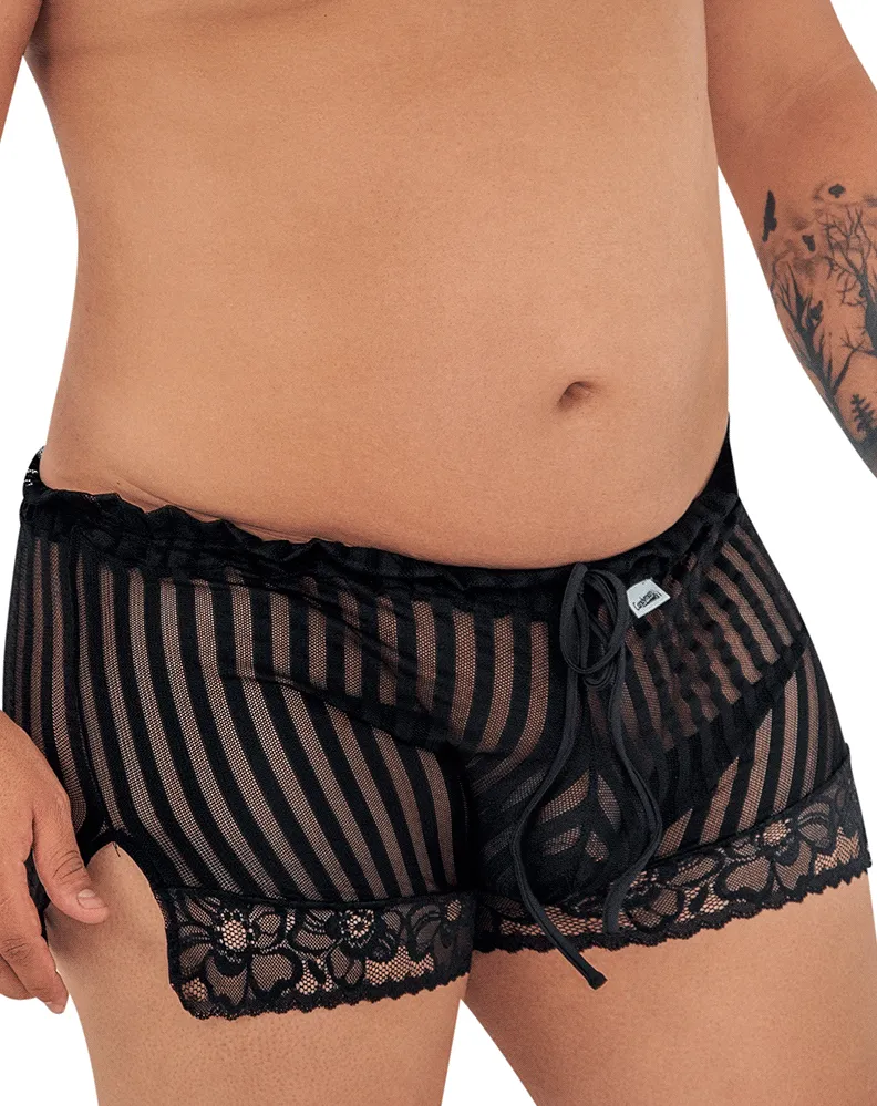 Clothing_Candyman_Mens Underwear Candyman 99601x Lounge Pajama Shorts Black