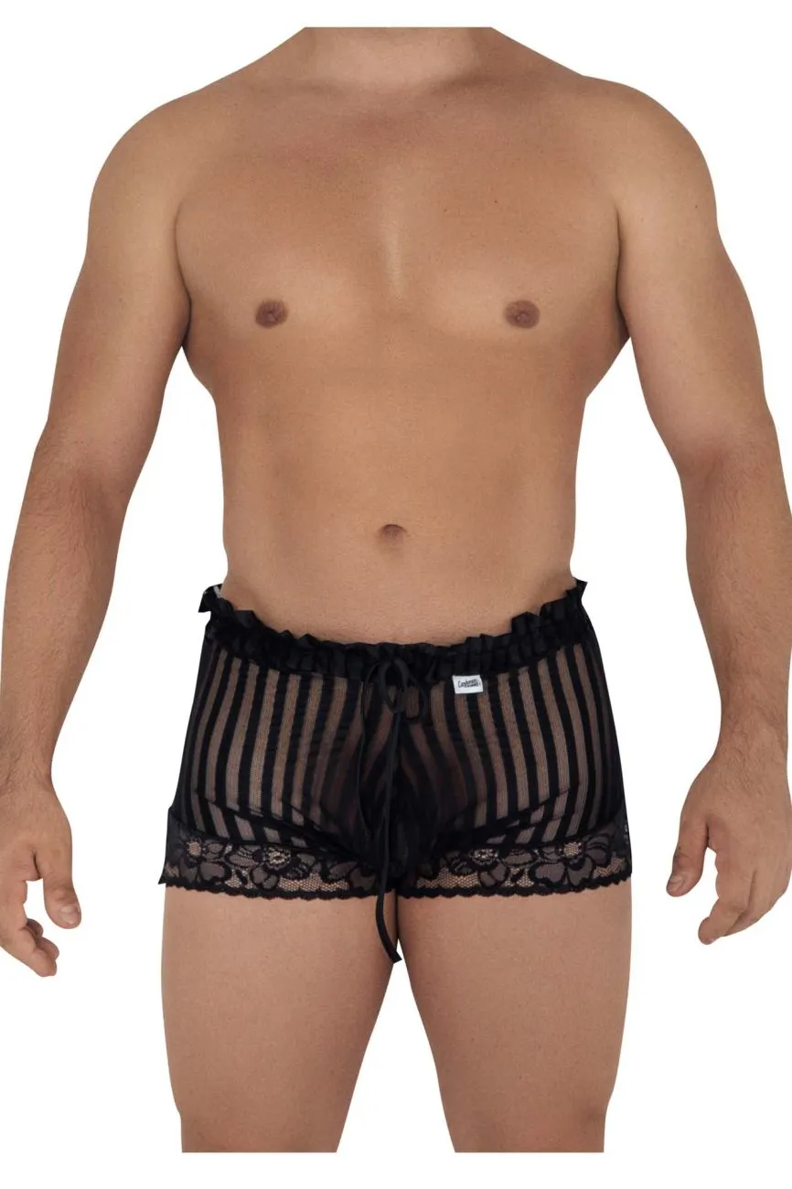 Clothing_Candyman_Mens Underwear CandyMan 99601X Lounge Pajama Shorts Color Black