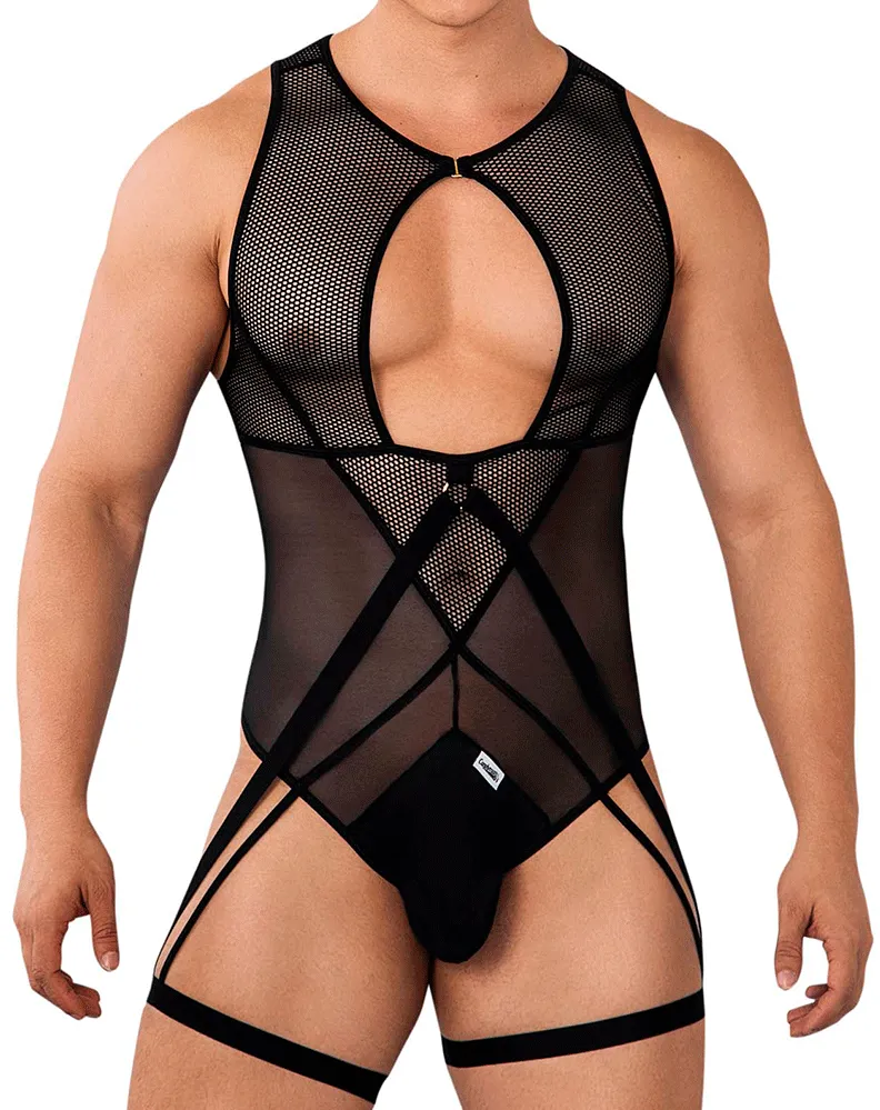 Clothing_Candyman_Mens Underwear Candyman 99650 Mesh Bodysuit Black