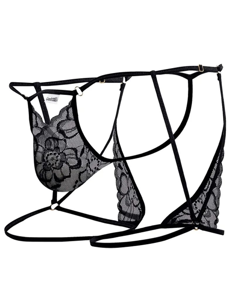 Clothing_Candyman_Mens Underwear Candyman 99678 Garter Thongs Black