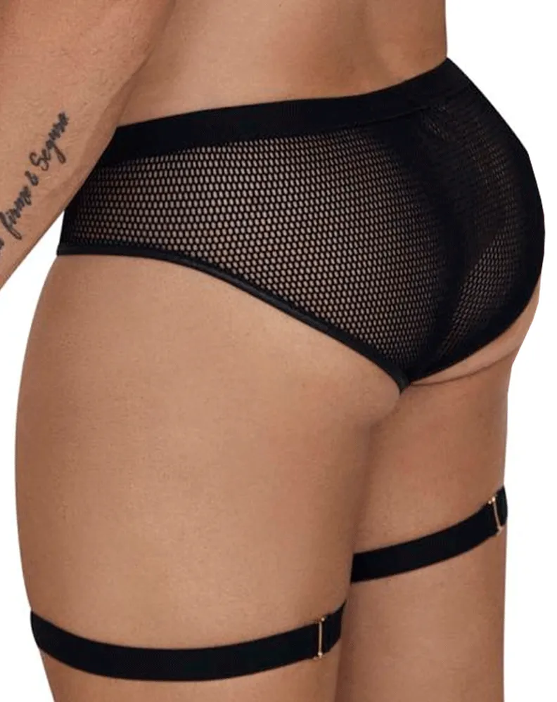 Clothing_Candyman_Mens Underwear Candyman 99684 Garter Briefs Black