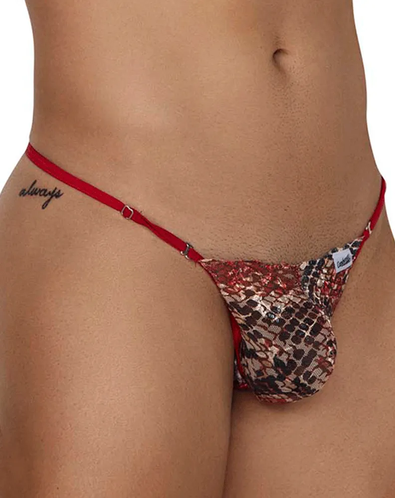 Clothing_Candyman_Mens Underwear Candyman 99685 Lace Thongs Red-print