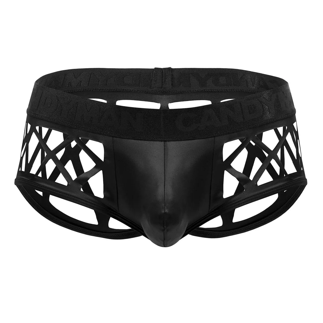 Clothing_Candyman_Mens Underwear CandyMan 99691 Cage Trunks Color Black