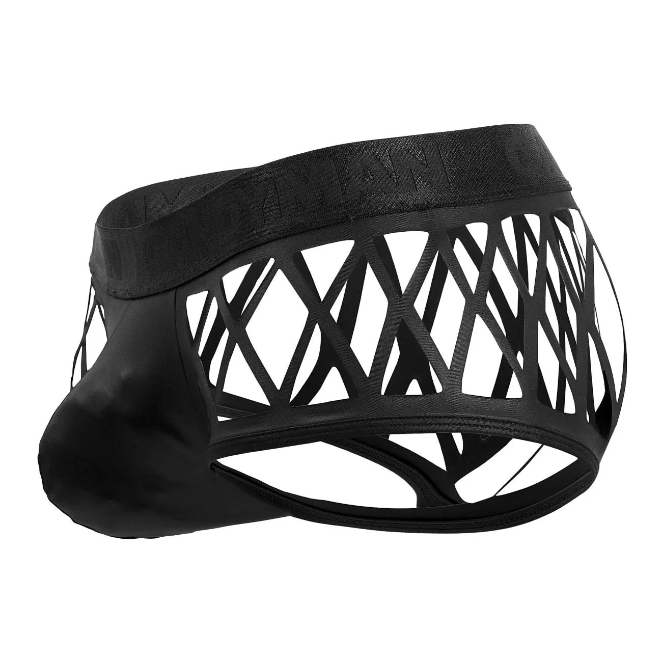 Clothing_Candyman_Mens Underwear CandyMan 99691 Cage Trunks Color Black
