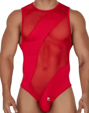 Clothing_Candyman_Mens Underwear Candyman 99699 Mesh Bodysuit Red