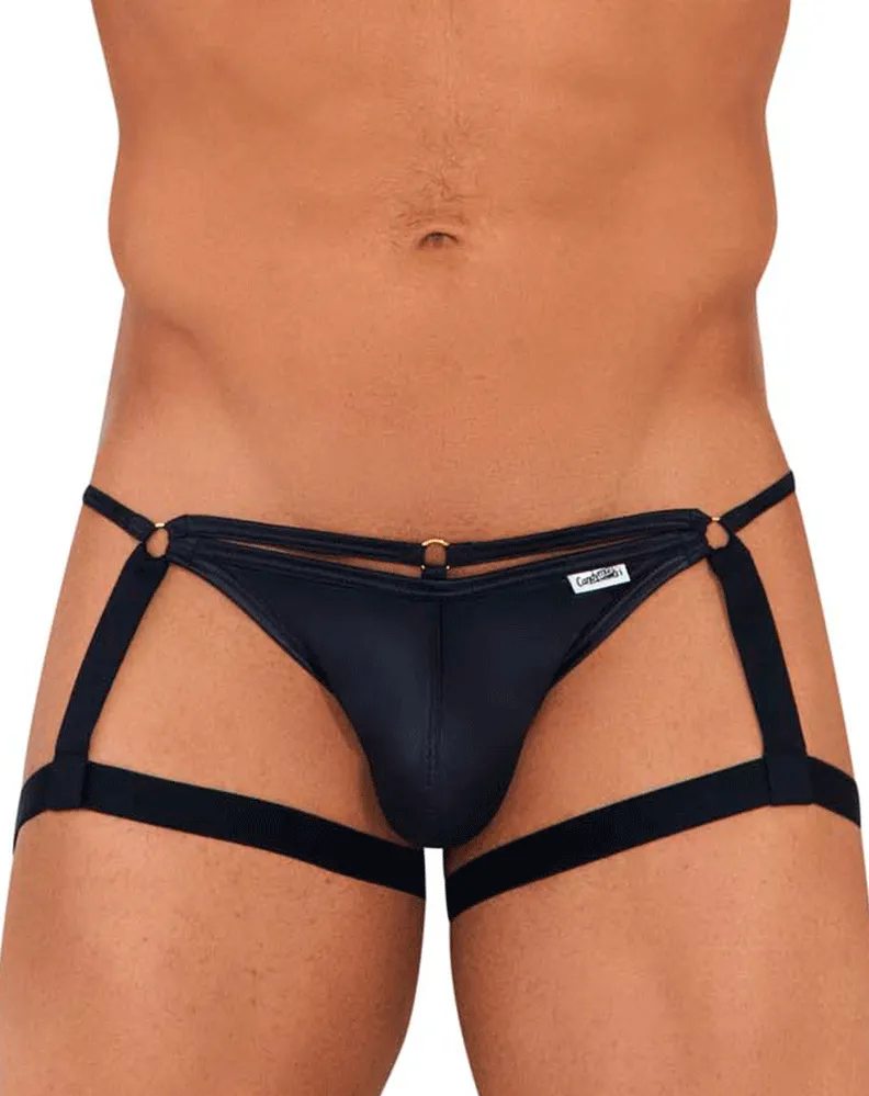 Clothing_Candyman_Mens Underwear Candyman 99705 Garter Jockstrap Black