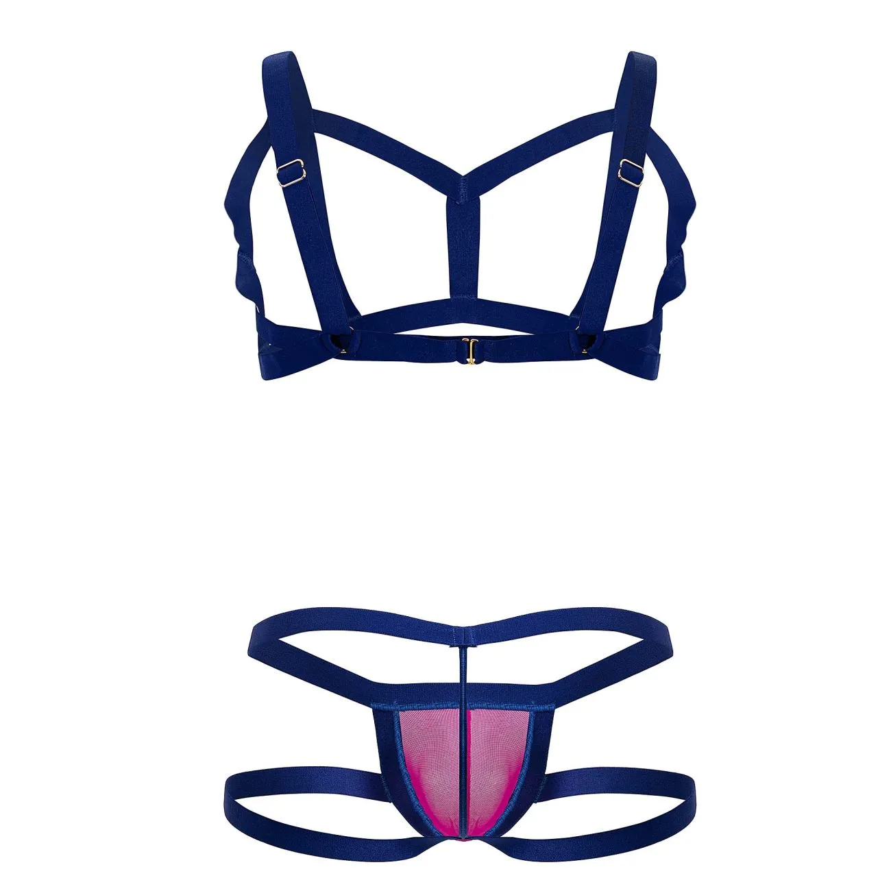 Clothing_Candyman_Mens Underwear CandyMan 99777 Two Piece Outfit Color Pink