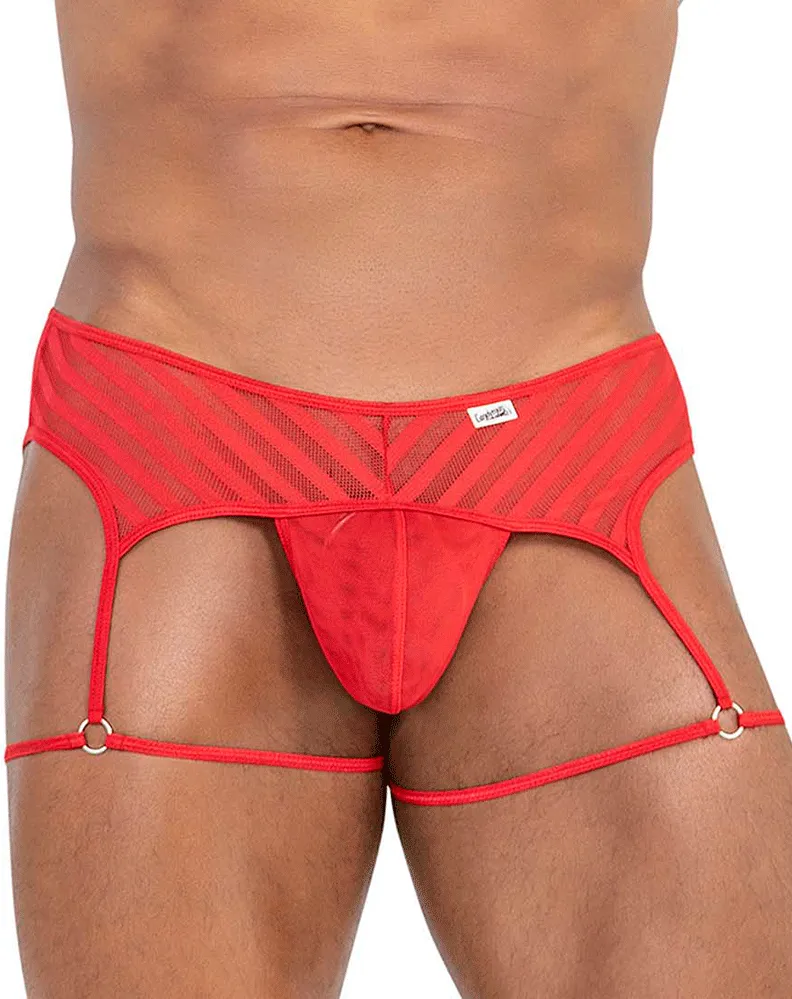 Clothing_Candyman_Mens Underwear Candyman 99792 Mesh Garter Thongs Red
