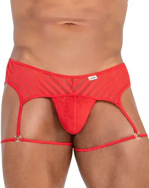 Clothing_Candyman_Mens Underwear Candyman 99792 Mesh Garter Thongs Red