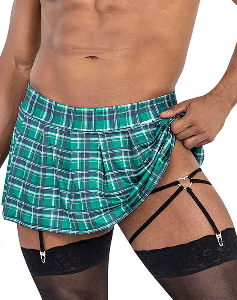 Clothing_Candyman_Mens Underwear Candyman 99799 Garter Outfit Green