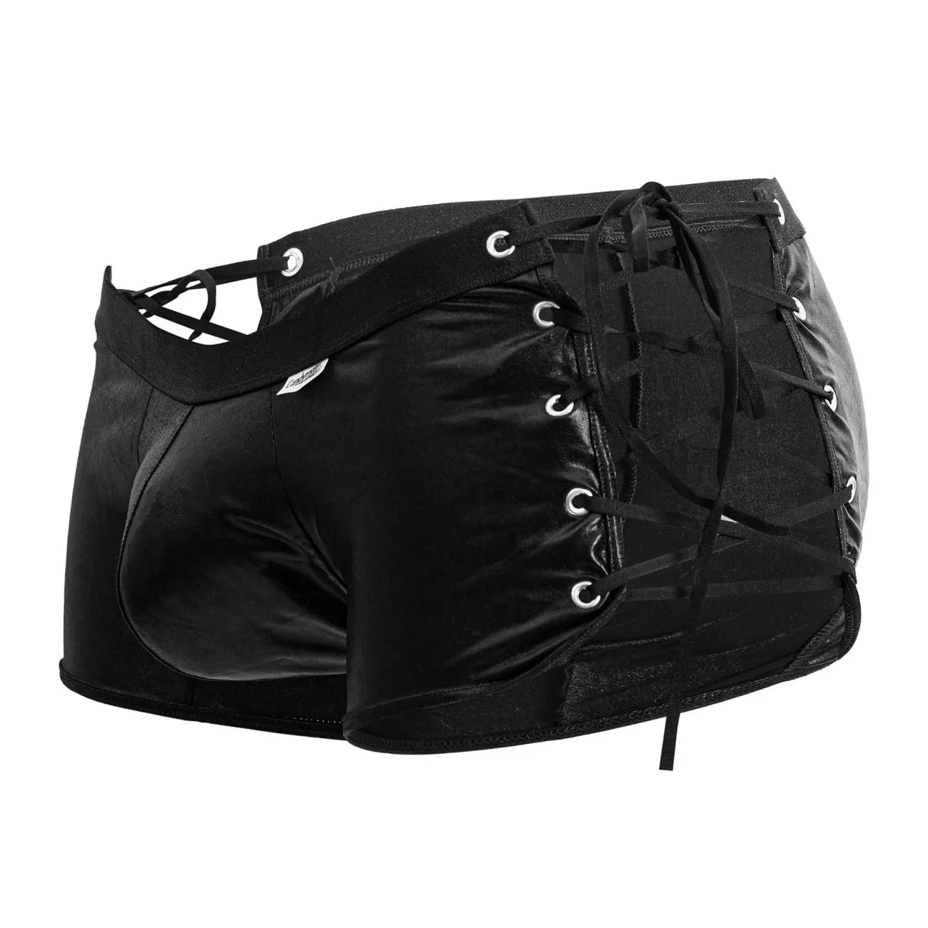 Clothing_Candyman_Mens Underwear CandyMan 99820 Side-Tie Trunks Color Black