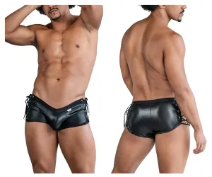 Clothing_Candyman_Mens Underwear CandyMan 99820 Side-Tie Trunks Color Black