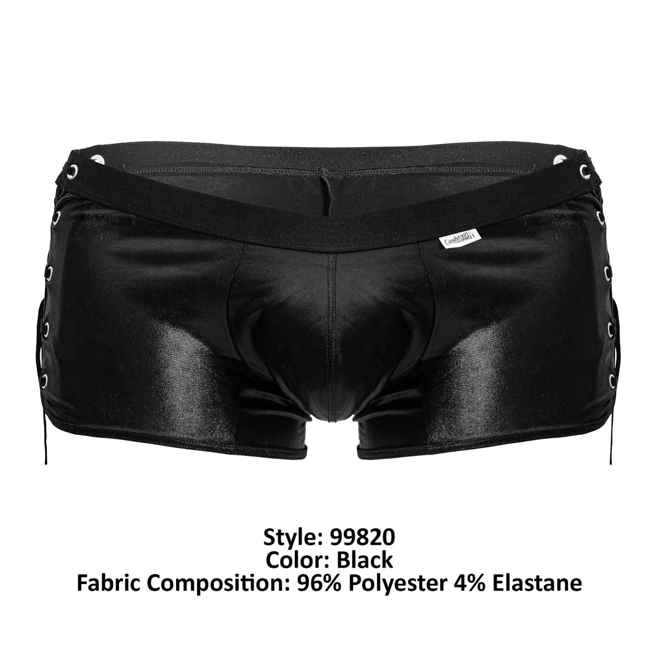 Clothing_Candyman_Mens Underwear CandyMan 99820 Side-Tie Trunks Color Black