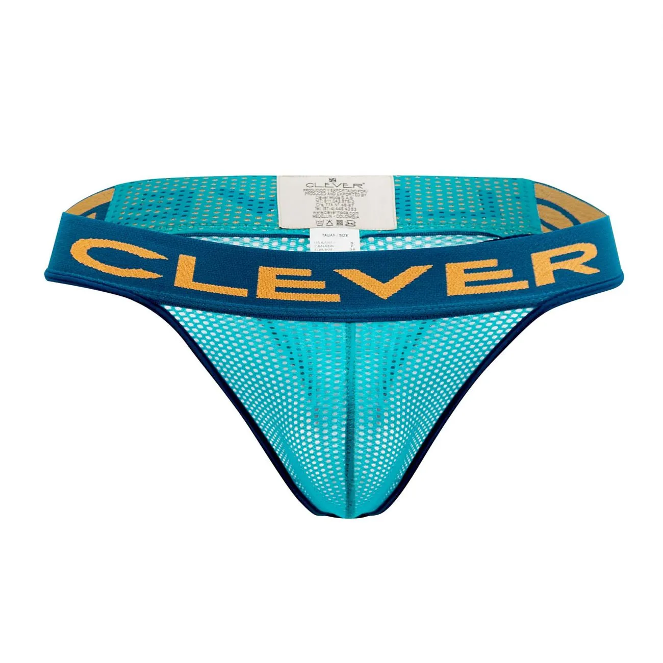 Clothing_Clever_Mens Underwear Clever 0612-1 Domain Thongs Color Green