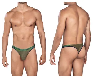 Clothing_Clever_Mens Underwear Clever 0927 Premium Thongs Color Green