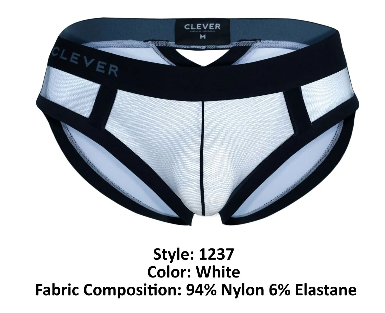 Clothing_Clever_Mens Underwear Clever 1237 Cult Briefs Color White