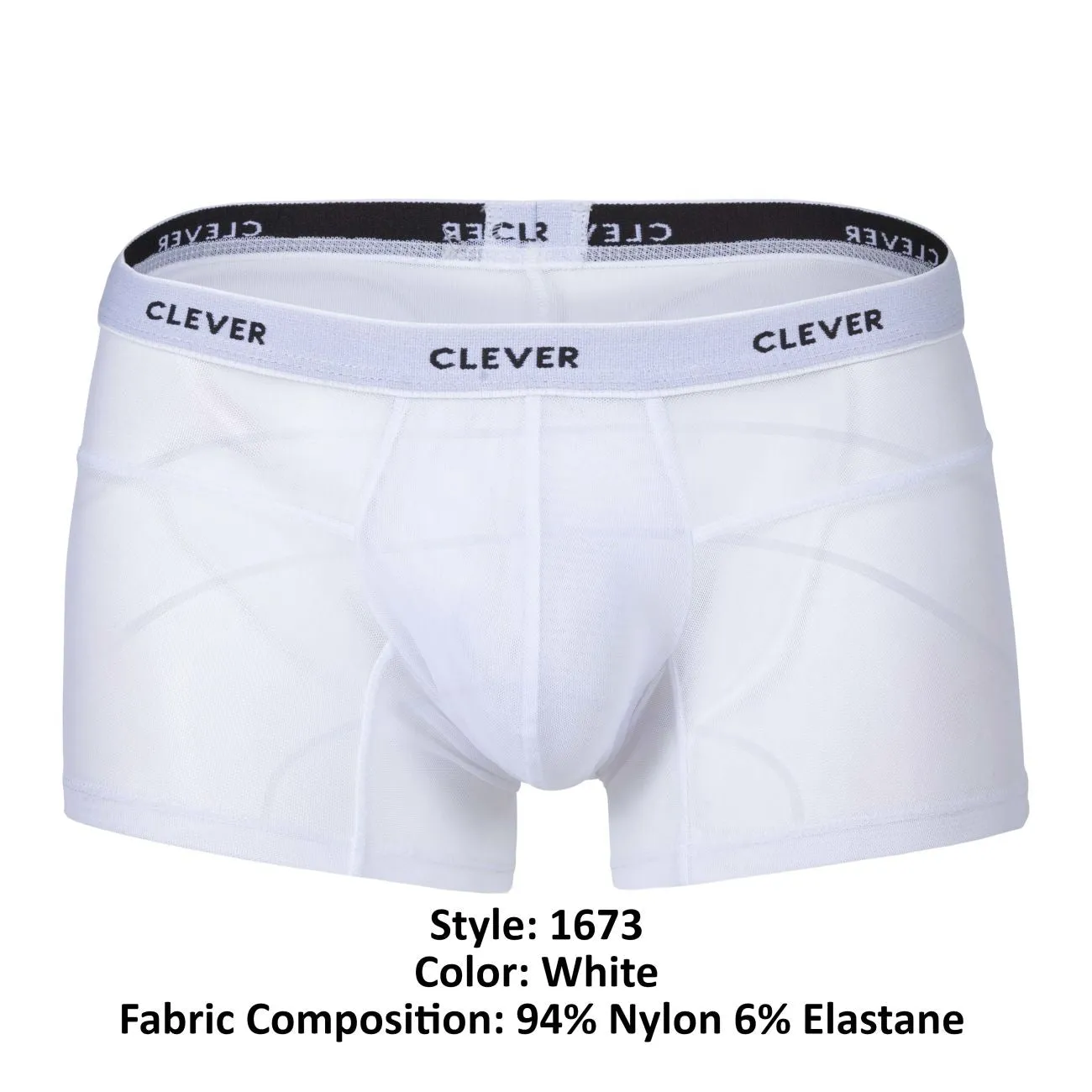 Clothing_Clever_Mens Underwear Clever 1673 Legend Trunks Color White