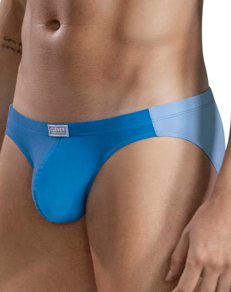 Clothing_Clever_Mens Underwear Clever 1681 Two-tone Bikini Blue