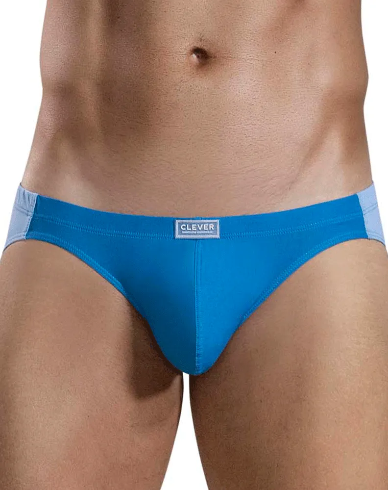 Clothing_Clever_Mens Underwear Clever 1681 Two-tone Bikini Blue