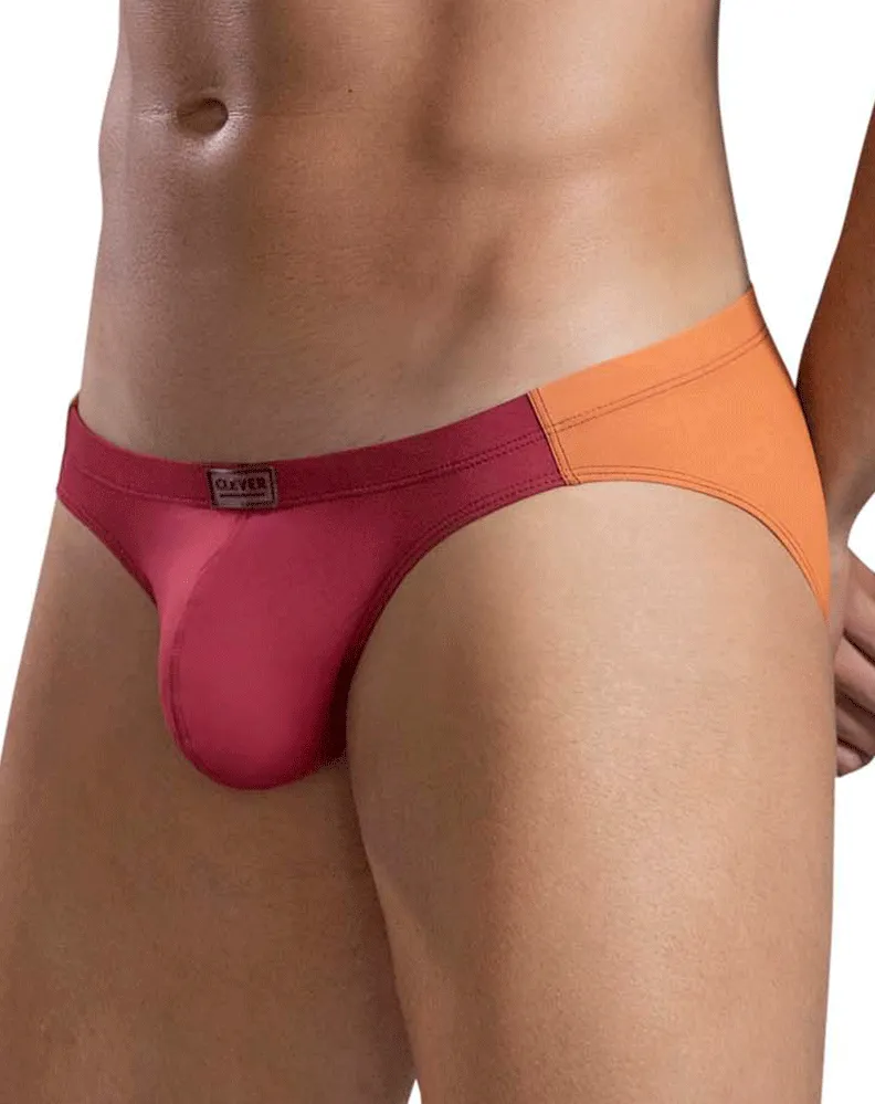 Clothing_Clever_Mens Underwear Clever 1681 Two-tone Bikini Grape