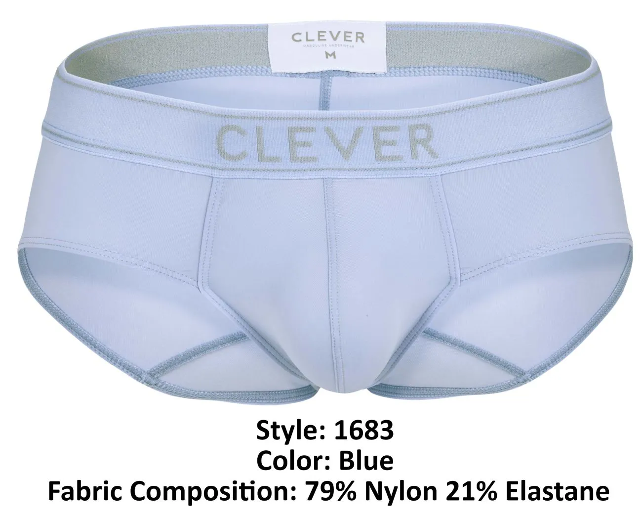 Clothing_Clever_Mens Underwear Clever 1683 Imagination Briefs Color Blue