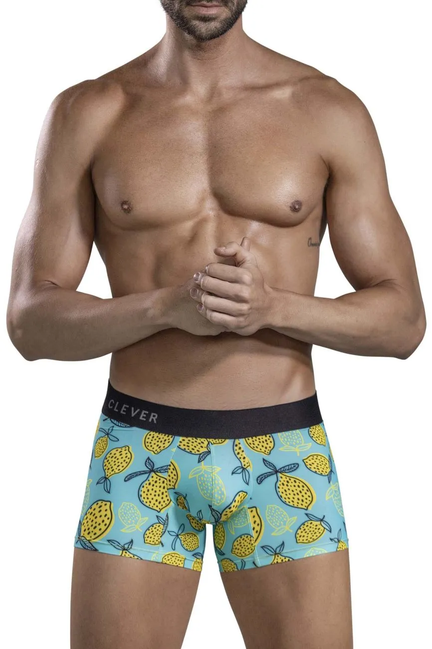 Clothing_Clever_Mens Underwear Clever 1686 Lemons Trunks Color Blue