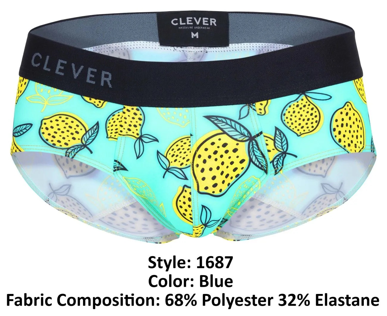 Clothing_Clever_Mens Underwear Clever 1687 Lemons Briefs Color Blue