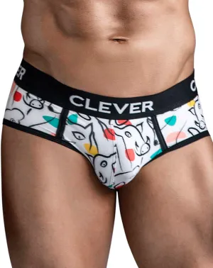 Clothing_Clever_Mens Underwear Clever 1726 Grange Briefs White